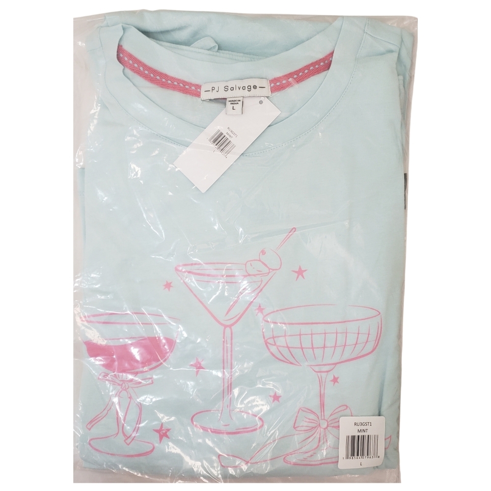 PJ SALVAGE Pajama Set Women "drink and be merry" Cozy Winter NWT